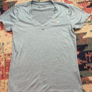 Under Armour Women's Light Blue V-Neck Top